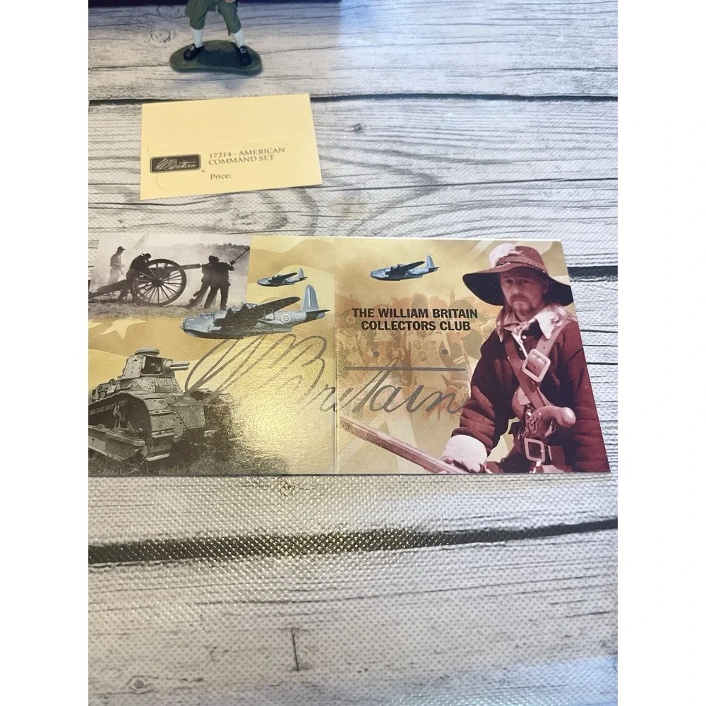 NIB W Britain 17214 American Command Set 2 Metal Soldiers